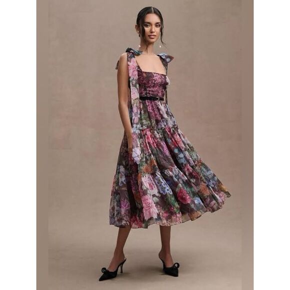 Anthropologie Dresses & Skirts - New Anthropologie BHLDN Isabella Tiered Square-Neck A-Line Midi Dress Sise 16W